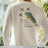 ADULT Performance Long Sleeve (MAHI) with Mirror Image Fish Printing (UNISEX)