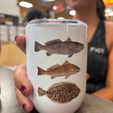 Wine Tumbler (INSHORE SLAM) with Mirror Image Fish Printing