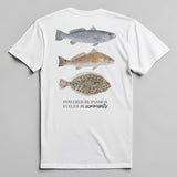 ADULT Short Sleeve T-Shirt (INSHORE) SLAM with Mirror Image Fish Printing (UNISEX)