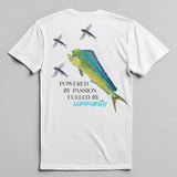YOUTH Short Sleeve T-shirt (MAHI) with Mirror Image Fish Printing