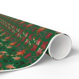 Holiday Wrapping Paper — Whoville-Inspired Red & Gray Ornaments Pattern