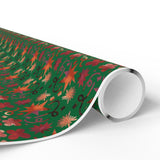 Holiday Wrapping Paper — Whoville-Inspired Red & Gray Ornaments Pattern