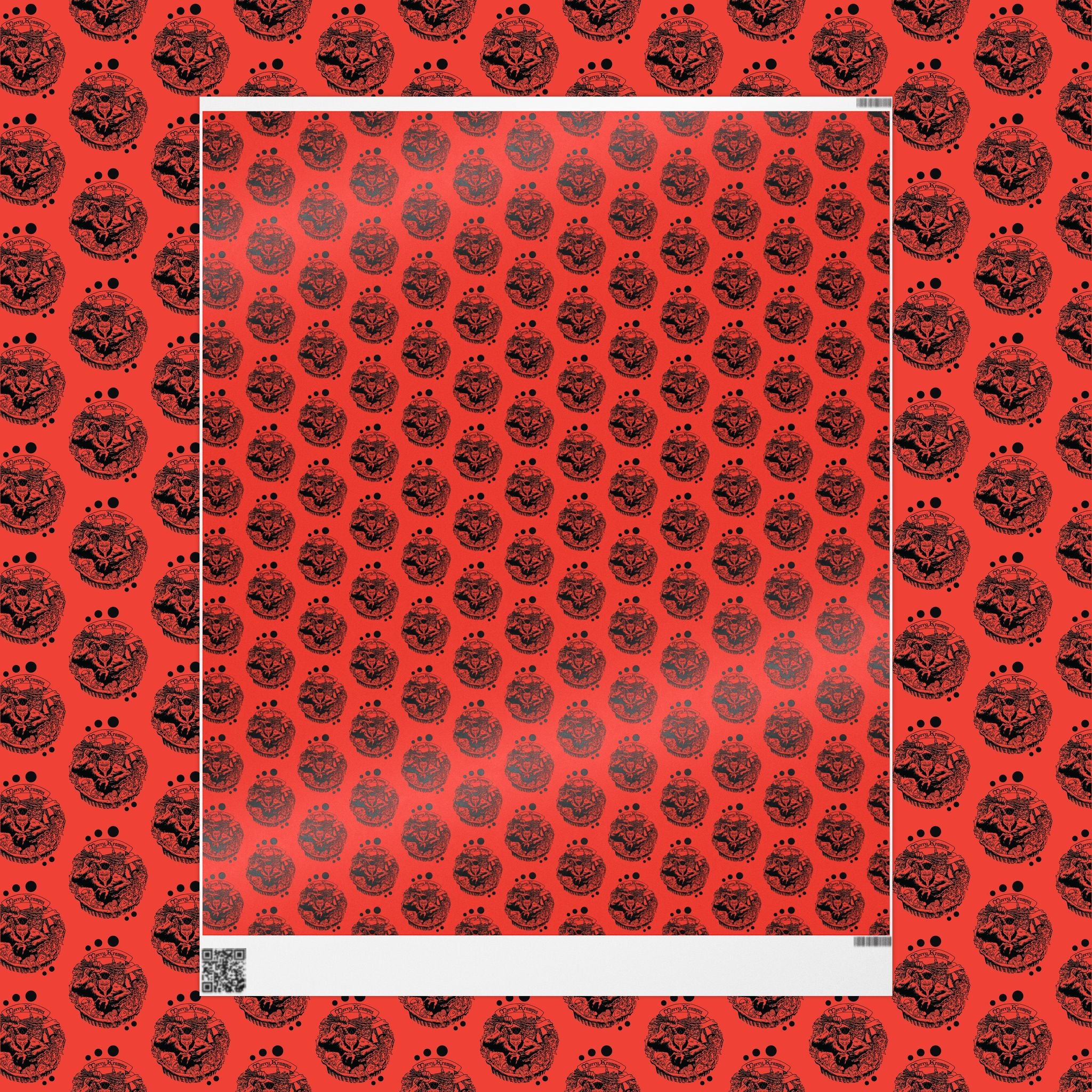 Kendrick Mast Krampus Wrapping Paper Red