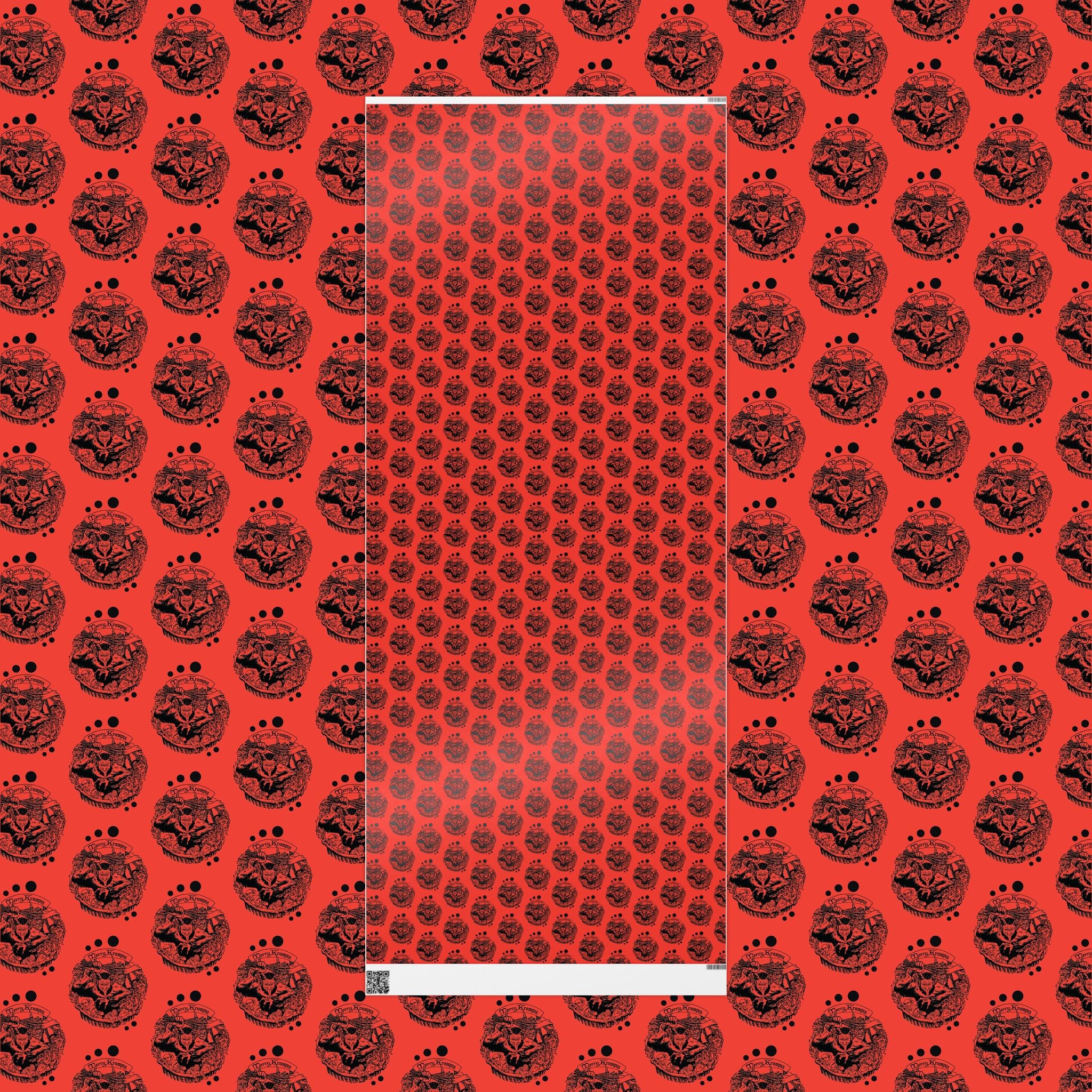 Kendrick Mast Krampus Wrapping Paper Red