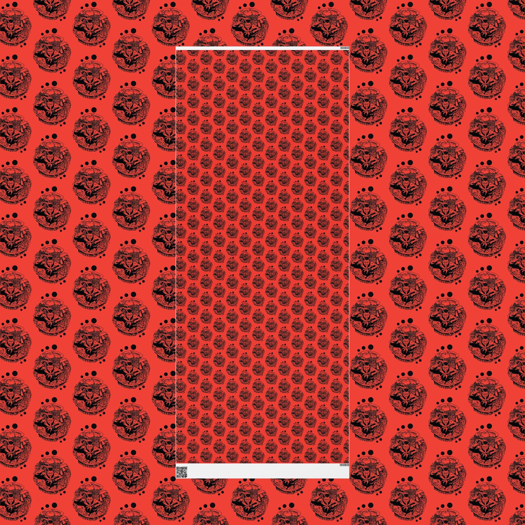 Kendrick Mast Krampus Wrapping Paper Red