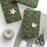 Holiday Wrapping Paper — Whoville-Inspired Red & Gray Ornaments Pattern