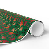 Holiday Wrapping Paper — Whoville-Inspired Red & Gray Ornaments Pattern