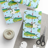 Mirror Image + Gray's Reef- Gyotaku- inspired Mahi Wrapping Paper