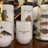 Wine Tumbler (INSHORE SLAM) with Mirror Image Fish Printing