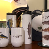 Wine Tumbler (INSHORE SLAM) with Mirror Image Fish Printing