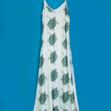 “Oyster Pearl Drift” Sling Ankle Long Dress"