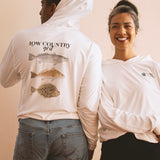 Mirror Image + Gray's Reef- Adult Hooded Long Sleeve Performance Shirt (Inshore Slam)