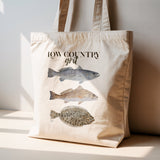 Mirror Image Fish Printing + Gray's Reef -“Reef Rhythm Tote”- TOTE BAG